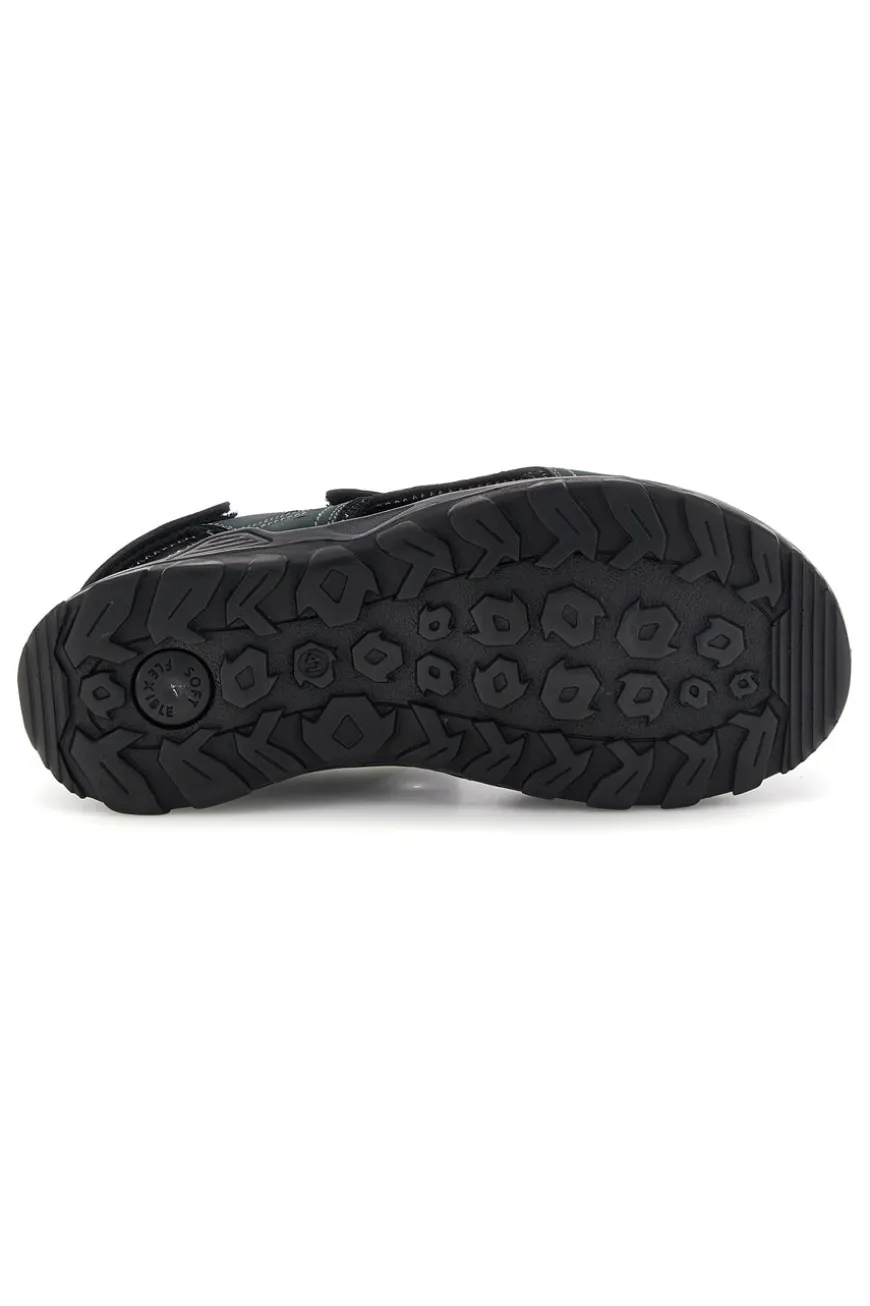 Sandali blu in vera pelle con chiusura a strappo Fly dynamic FD11