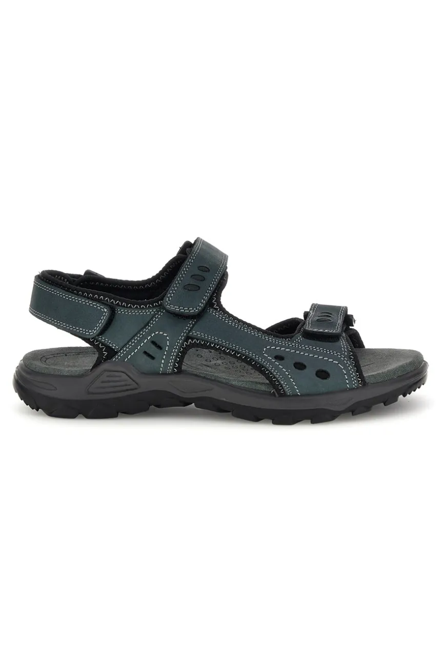 Sandali blu in vera pelle con chiusura a strappo Fly dynamic FD11