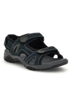 Sandali blu in vera pelle con chiusura a strappo Fly dynamic FD07