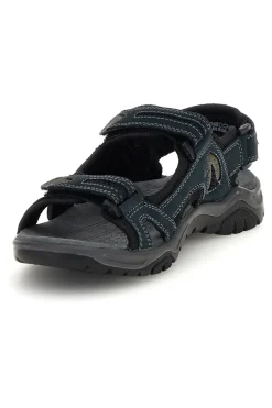 Sandali blu in vera pelle con chiusura a strappo Fly dynamic FD07