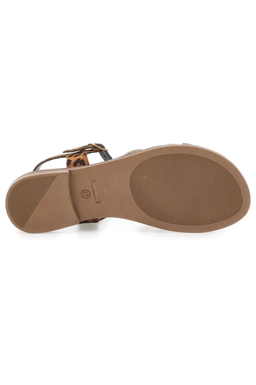 Sandali Bronzo con Fantasia Leopardata Le Havre Paris 5451