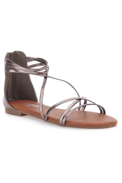 Sandali Bronzo Con Suola Flat The First Chic 1211
