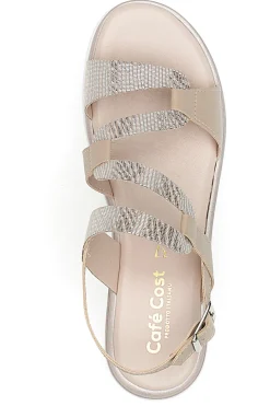 Sandali Cipria Con Cinturino Sling-back Cafe' Cost 4209