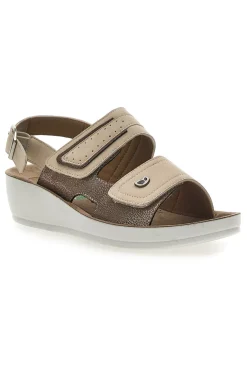 Sandali con Cinturino Slingback Taupe Eco Bio J532414