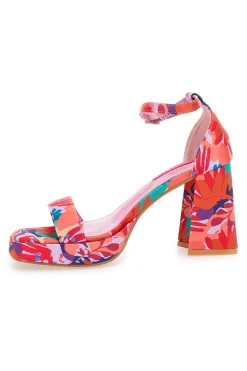 Sandali con Tacco a Blocco e Fiori Bettyflowers 201