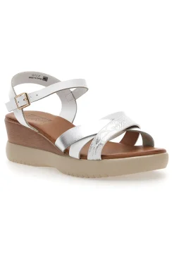 Sandali con zeppa bassa e fasce Bianchi incrociati PITTARELLO SUN FW10172