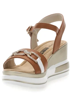 Sandali con zeppa Marroni Energy E425