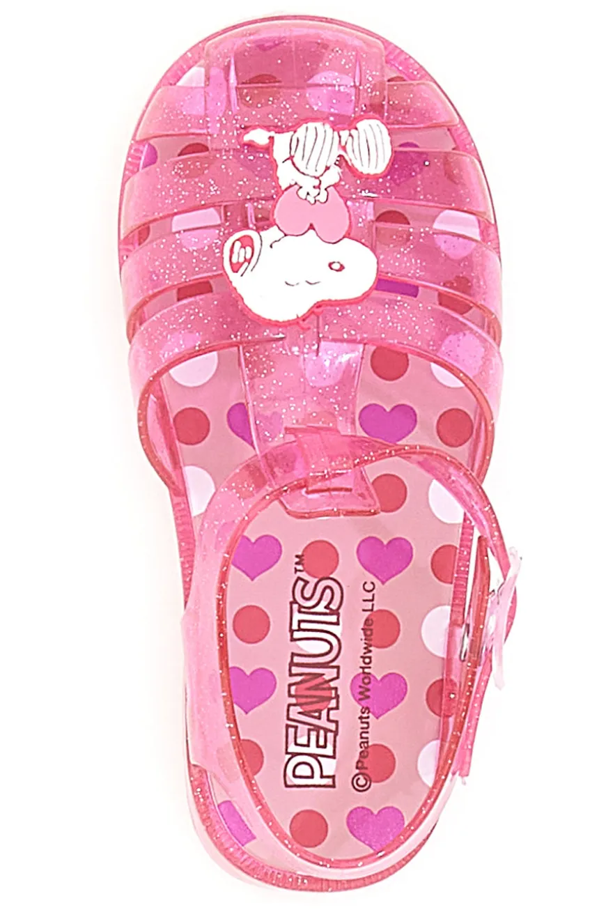 Sandali da Mare Rosa Trasparenti con Glitter Snoopy 3116616