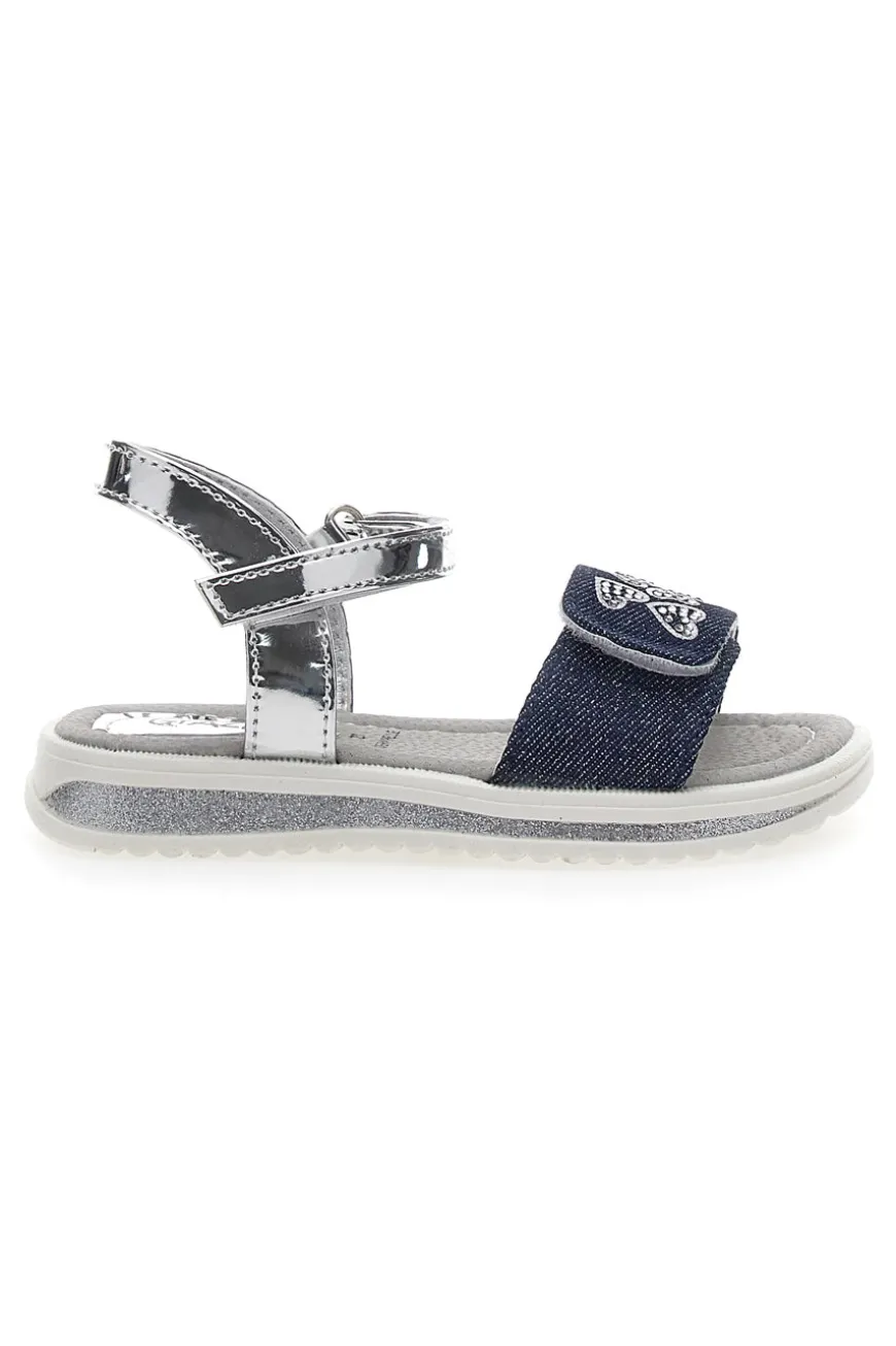 Sandali Denim e Argento Con Chiusura Strappo Grazie Girl 218734