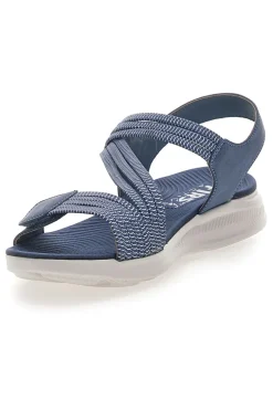 Sandali Denin con Doppia Fascia e Elastico Effetto Corda FIRST ACTIVE 2