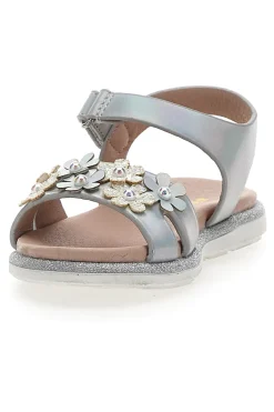 Sandali Eleganti Argento con Fiorellini Pitt Kids 392411