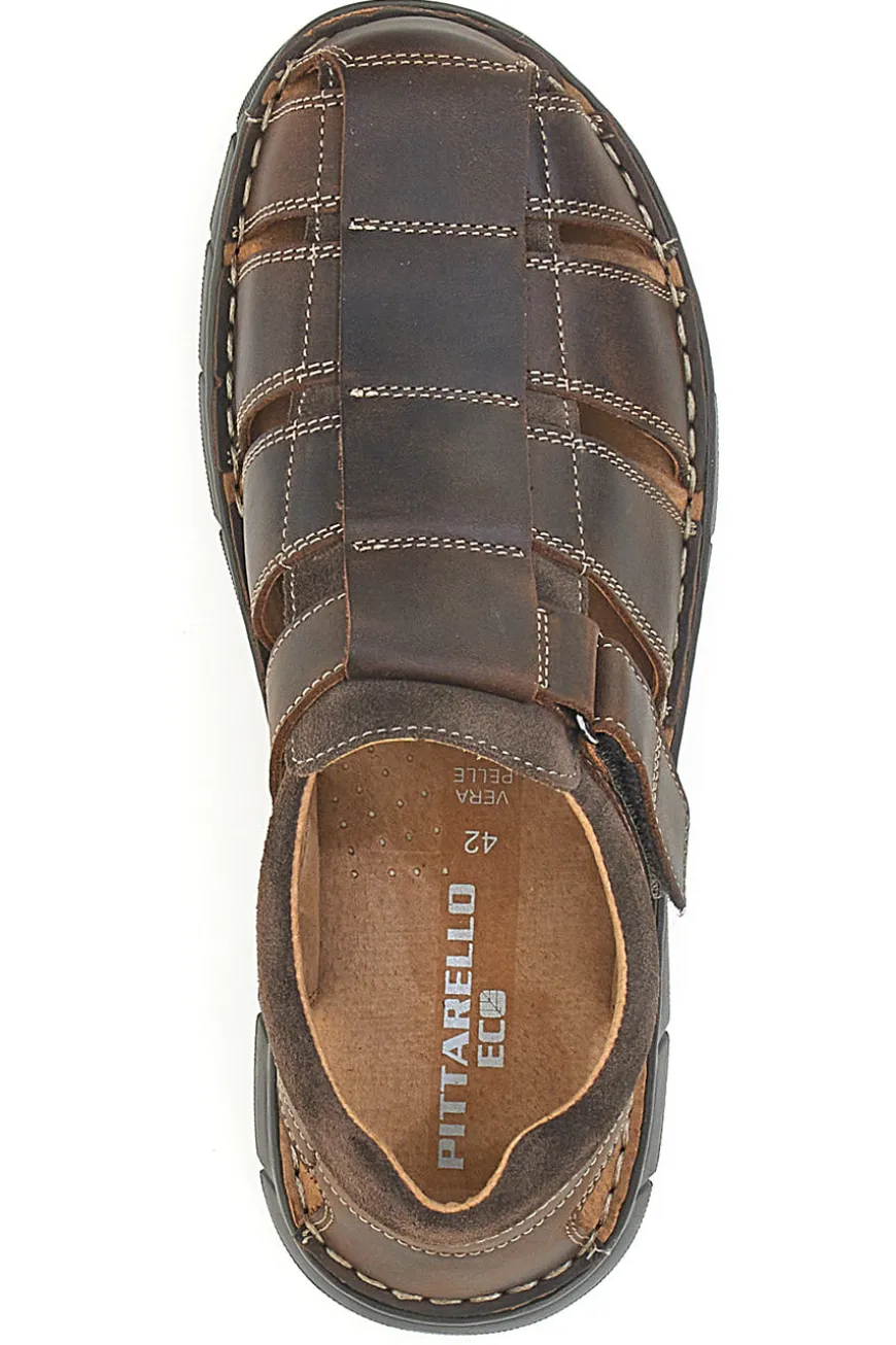 Sandali Fisherman Marroni In Pelle Pittarello Eco 7402