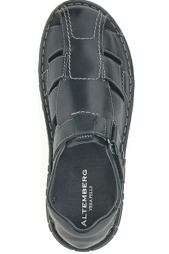 Sandali Fisherman Neri Con Strappo Altemberg 2401