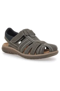 Sandali Fisherman Taupe in Vera Pelle Fly Dinamic 29