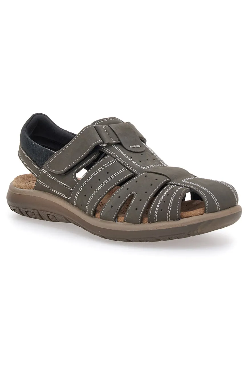 Sandali Fisherman Taupe in Vera Pelle Fly Dinamic 29