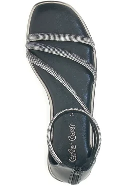 Sandali Flat Neri Con Strass Cafe' Cost 271