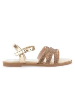 Sandali Flat Platino con Glitter THE FIRST CHIC PREA488