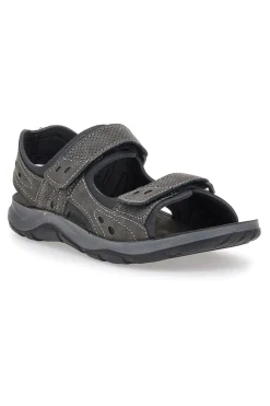 Sandali Grigi Con Strappi e Plantare In Pelle Inblu 08 To