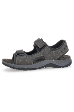 Sandali Grigi Con Strappi e Plantare In Pelle Inblu 08 To