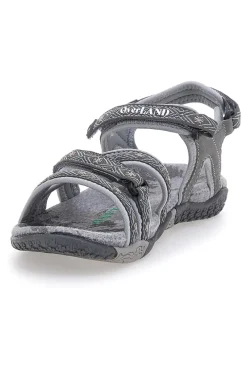 Sandali Grigi Con Strappi In Velcro Overland 22066