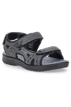 Sandali Grigi Con Strappi in Velcro Johes Land 3104