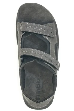 Sandali Grigi Con Strappi in Velcro Inblu 28 RY