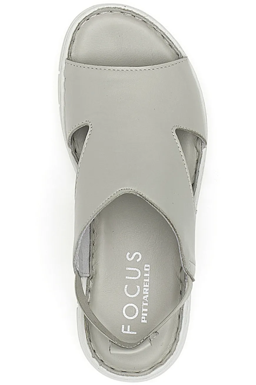 Sandali Grigio con Elastico E Tomaia in Pelle Incrociata PITTARELLO FOCUS 3324926