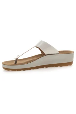 Sandali infradito bianchi con plantare comfort Fly Flot 42H593C