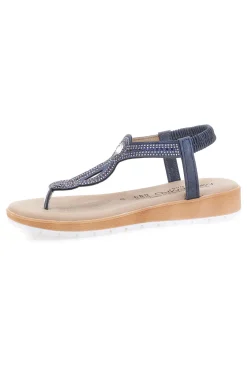 Sandali infradito blu con strass MIO TEMPO LR253421