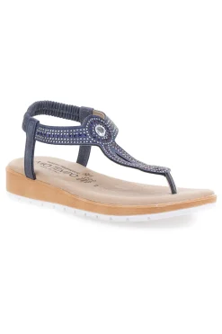 Sandali infradito blu con strass MIO TEMPO LR253421