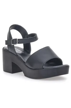 Sandali in vera pelle neri PITT.LOVE 318571082