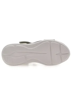 Sandali Khaki con Doppia Fascia e Elastico Effetto Corda FIRST ACTIVE 2