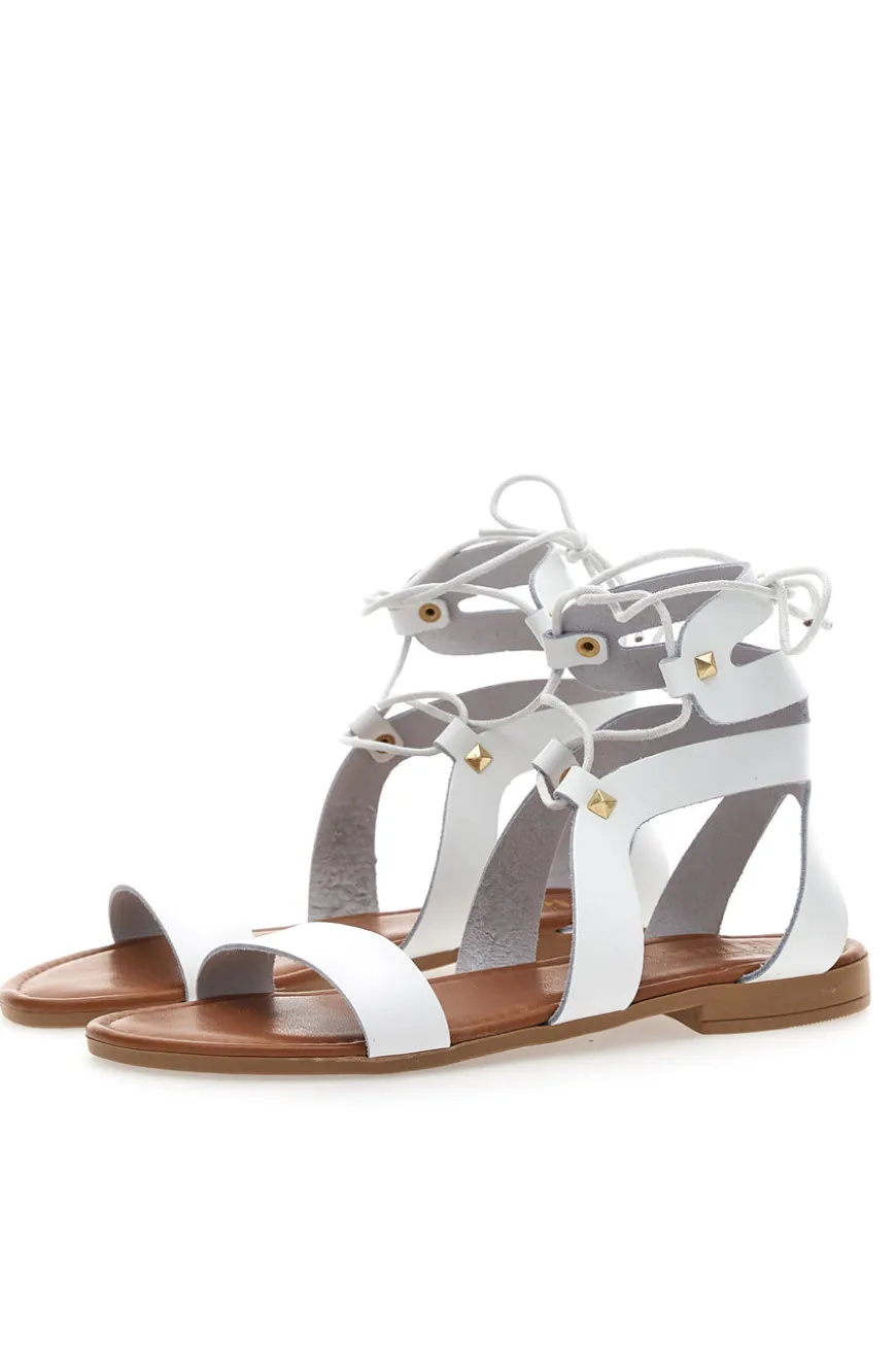Sandali Lace-Up Prima Riga 402 Bianchi