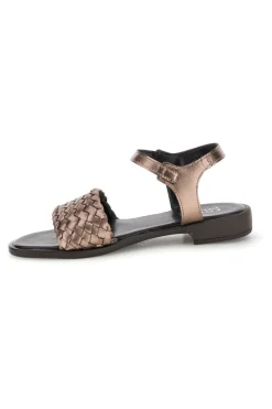 Sandali marrone con fascia intrecciata pelle Pittarello focus 222230