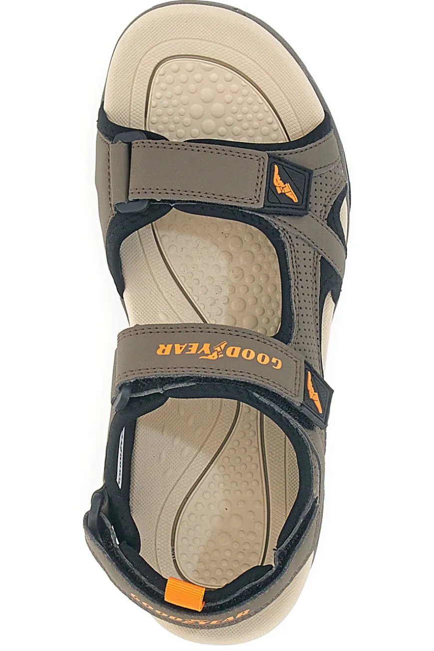 Sandali Marrone Con Strappi in Velcro Goodyeas 31048