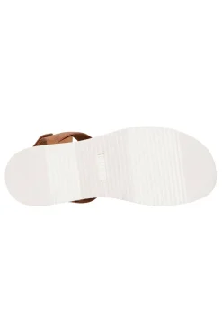 Sandali marroni con cinturino in velcro e fascia traforata Skechers Desert kiss low