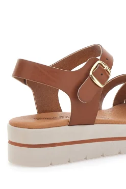 Sandali Marroni Con Platform Made in Italy PRIMA RIGA 1