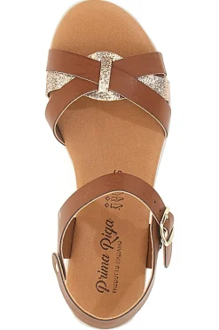 Sandali Marroni Con Platform Made in Italy PRIMA RIGA 1