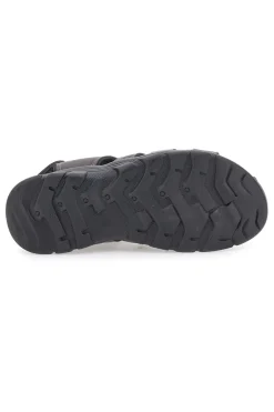 Sandali marroni con velcro ed elastico johes land 2208