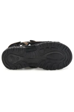 Sandali marroni in pelle Superga S86U545