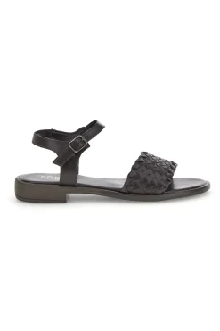 Sandali marroni in vera pelle intrecciati con cinturino Pittarello focus 222230