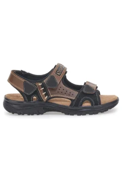 Sandali marroni sportivi con strappi Superga S86U545
