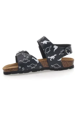 Sandali Navy con Disegni Bianchi Made in Italy PITT KIDS 45289GDN