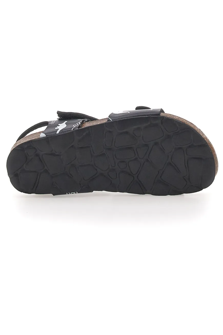 Sandali Navy con Disegni Bianchi Made in Italy PITT KIDS 45289GDN