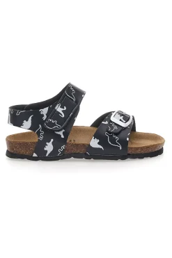Sandali Navy con Disegni Bianchi Made in Italy PITT KIDS 45289GDN