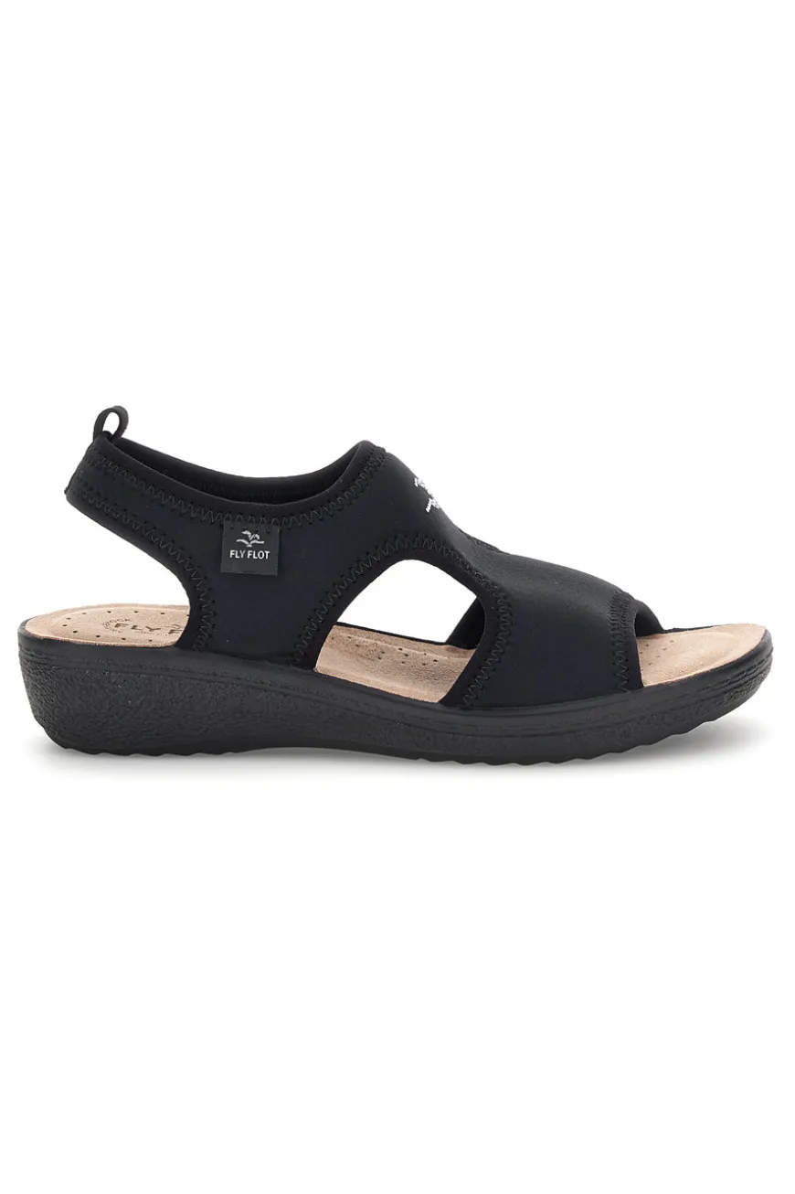 Sandali neri anatomici anti-shock Fly flot 90550E71LA