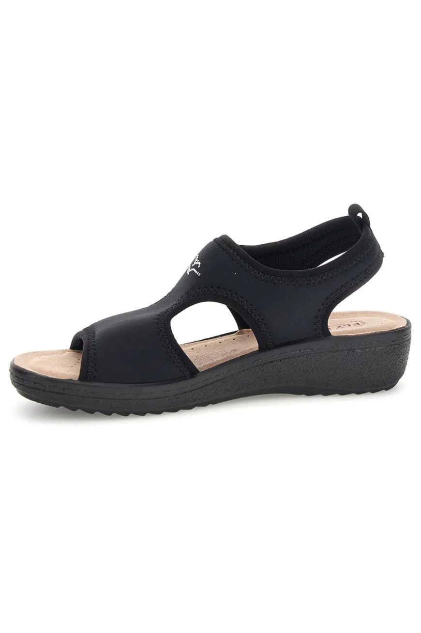 Sandali neri anatomici anti-shock Fly flot 90550E71LA