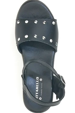 Sandali Neri Con Borchie sulla Tomaia in Pelle PITTARELLO LOVE 3553101
