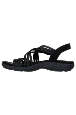 Sandali neri con fasce elastiche Skechers REGGAE SLIM SUNNYSIDE 2.0