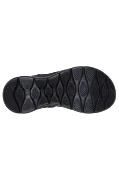 Sandali neri con fasce elastiche e cinturino in velcro Skechers Go walk flex sandal
